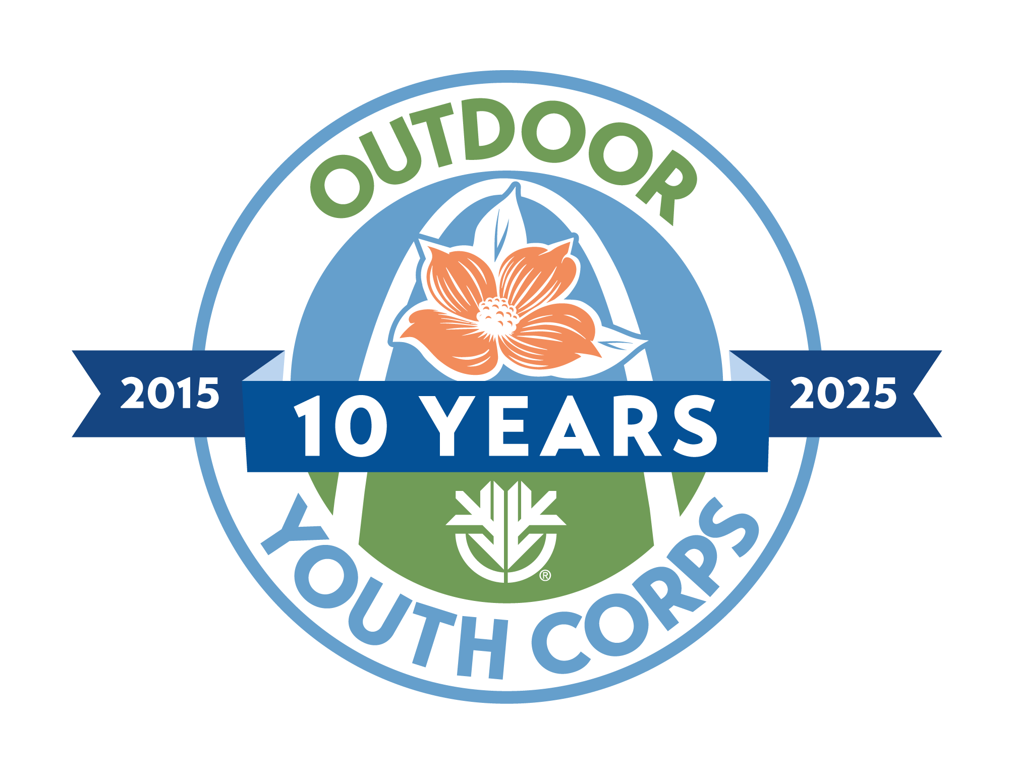 Outdoor Youth Corps 10th Anniversary logo